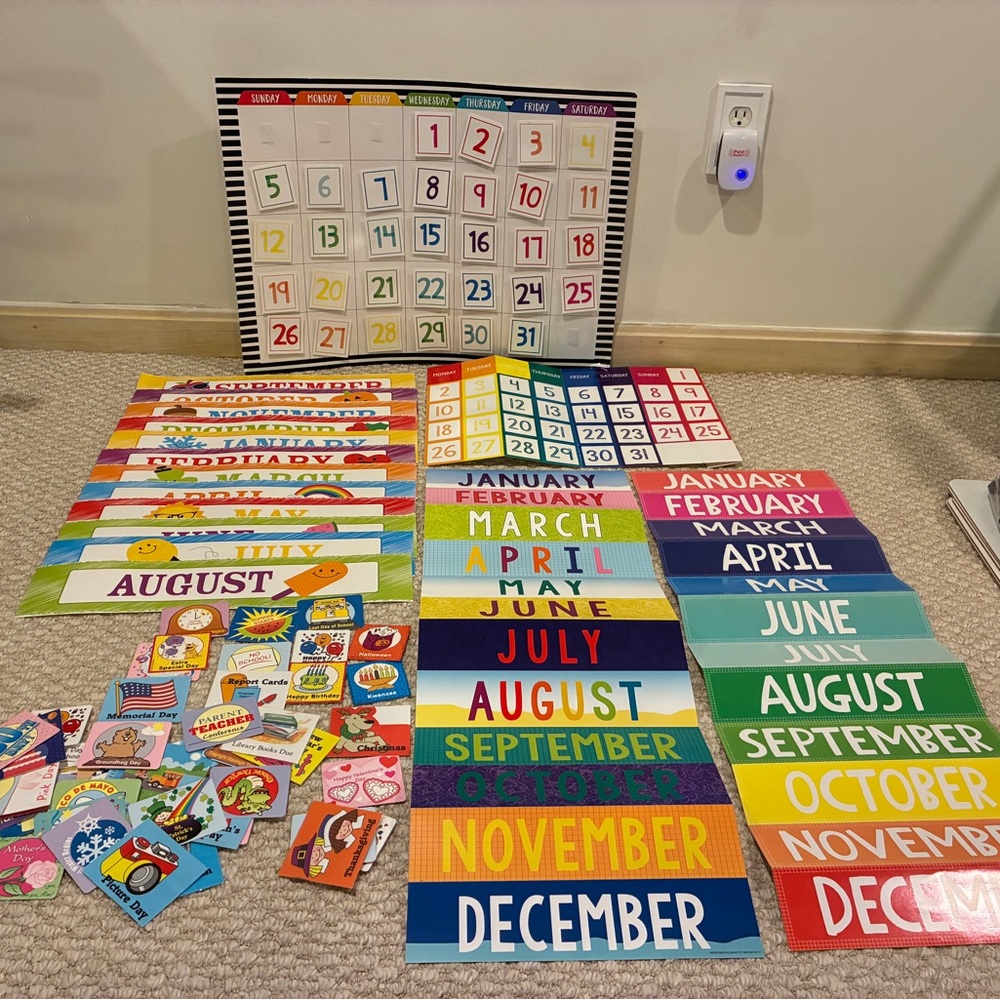 Colorful Classroom Calendar Set